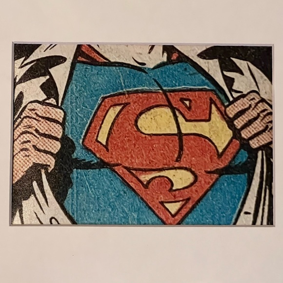 This looks like a job for Superman comic Art matted like a boss hero - Picture 3 of 3